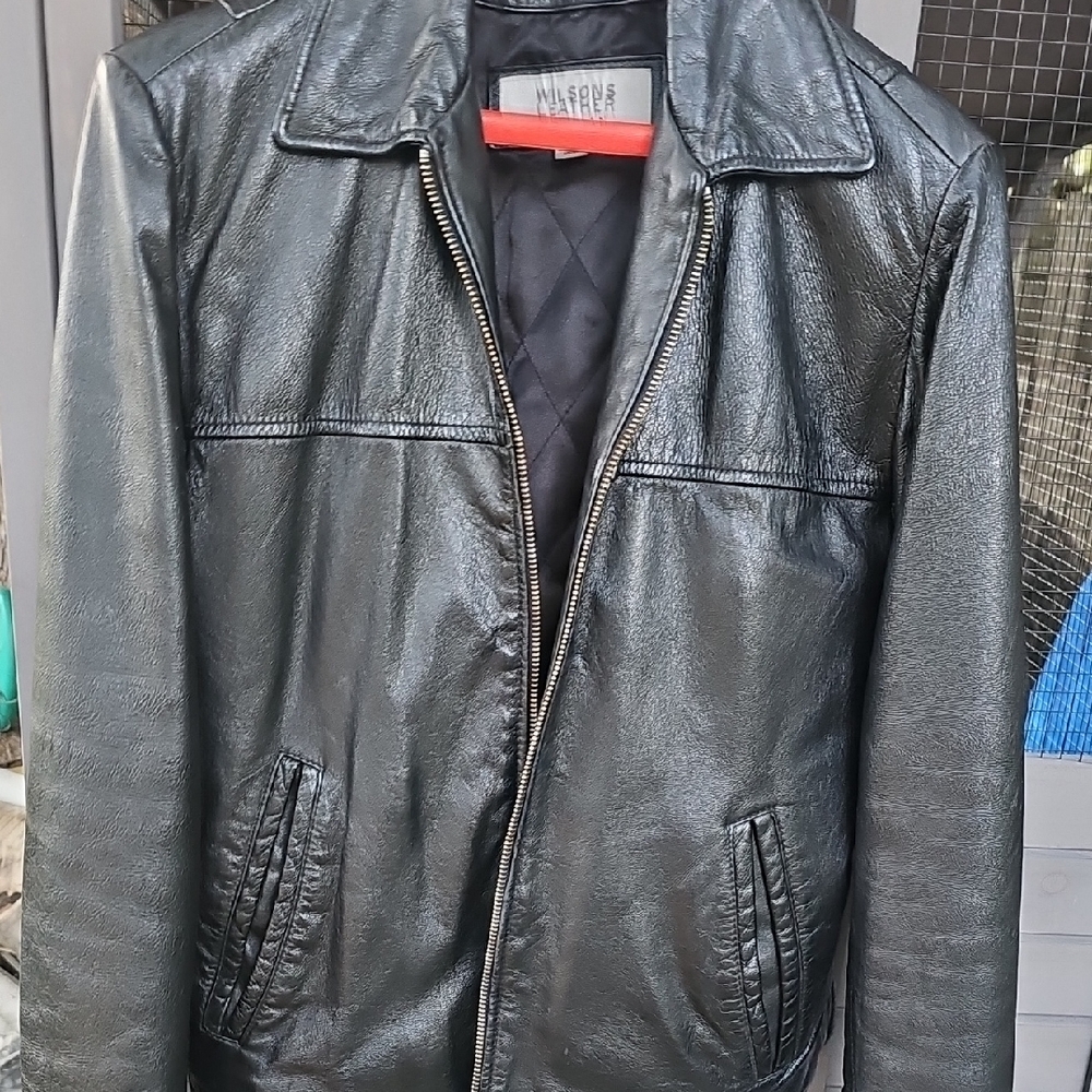 Wilson Classic Black Leather Jacket